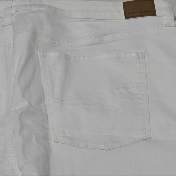 American Eagle Super Stretch White Ripped Knee Skinny Jeans Plus Size‎ 24 New - Picture 14 of 14